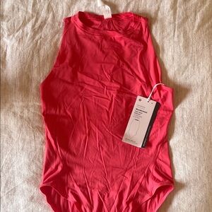 lululemon Pink Wundermost High Neck Sleeveless Bodysuit - Size M